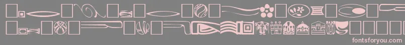 Griff1-fontti – vaaleanpunaiset fontit harmaalla taustalla