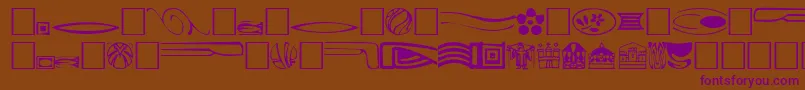 Czcionka Griff1 – fioletowe czcionki na brązowym tle