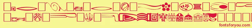 Griff1-fontti – punaiset fontit keltaisella taustalla