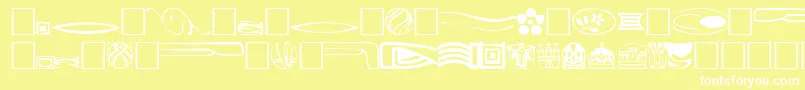 Шрифт Griff1 – белые шрифты на жёлтом фоне