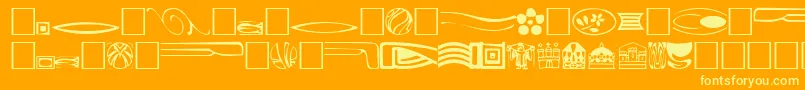 Griff1-fontti – keltaiset fontit oranssilla taustalla