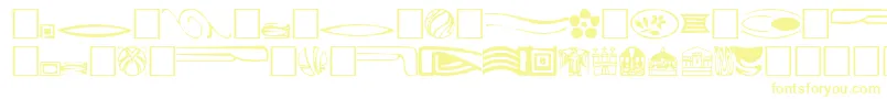 フォントGriff1 – 白い背景に黄色の文字