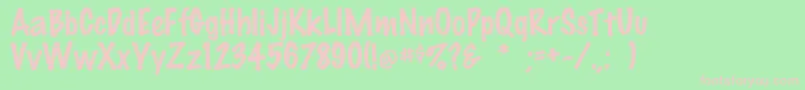 Felttip Font – Pink Fonts on Green Background