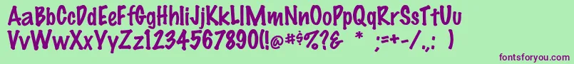 Felttip Font – Purple Fonts on Green Background