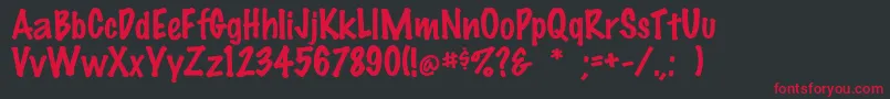 Felttip Font – Red Fonts on Black Background