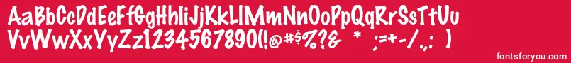 Felttip Font – White Fonts on Red Background