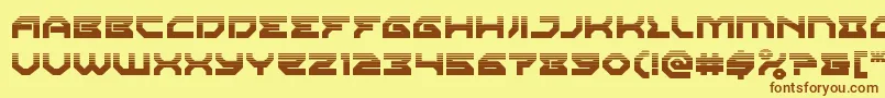 Шрифт Xenodemonhalftone – коричневые шрифты на жёлтом фоне