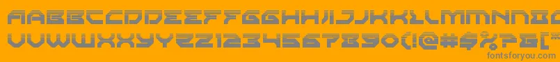 Xenodemonhalftone Font – Gray Fonts on Orange Background