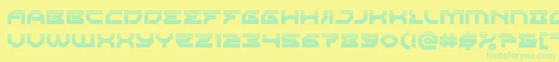 Xenodemonhalftone Font – Green Fonts on Yellow Background
