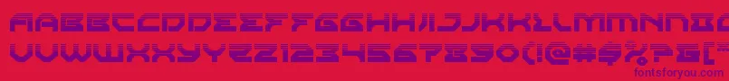 Fonte Xenodemonhalftone – fontes roxas em um fundo vermelho
