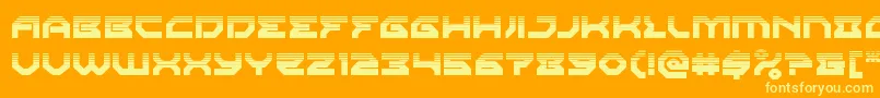 Xenodemonhalftone Font – Yellow Fonts on Orange Background