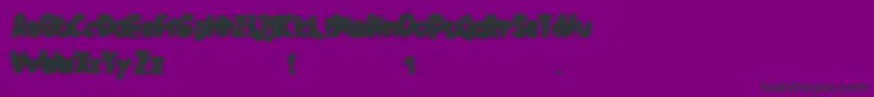 OpaPuk-Schriftart – Schwarze Schriften auf violettem Hintergrund