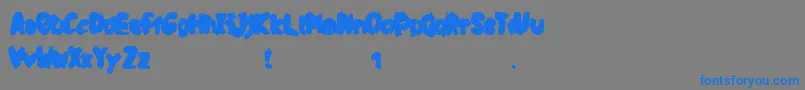 OpaPuk Font – Blue Fonts on Gray Background