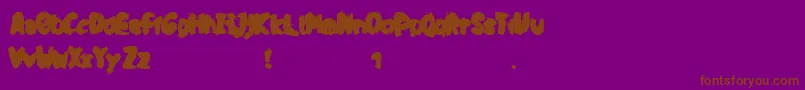 OpaPuk Font – Brown Fonts on Purple Background