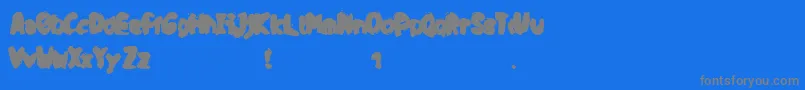 フォントOpaPuk – 青い背景に灰色の文字