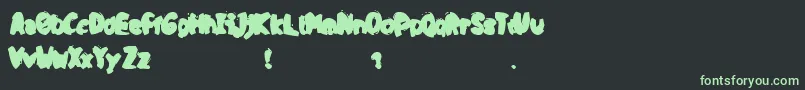 フォントOpaPuk – 黒い背景に緑の文字