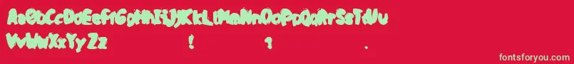 fuente OpaPuk – Fuentes Verdes Sobre Fondo Rojo