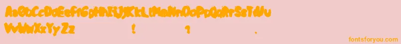 OpaPuk Font – Orange Fonts on Pink Background
