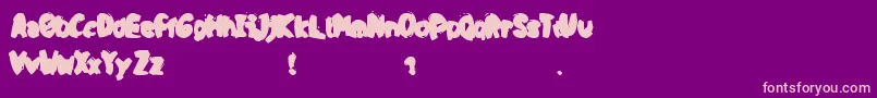 フォントOpaPuk – 紫の背景にピンクのフォント