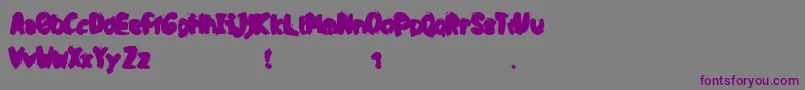 Czcionka OpaPuk – fioletowe czcionki na szarym tle