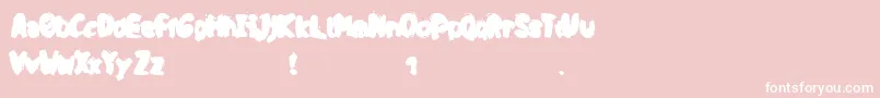 OpaPuk Font – White Fonts on Pink Background