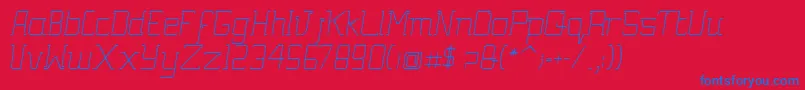 GutsyBoldItalic Font – Blue Fonts on Red Background