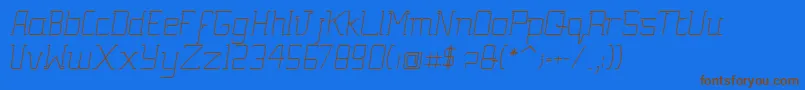 GutsyBoldItalic Font – Brown Fonts on Blue Background