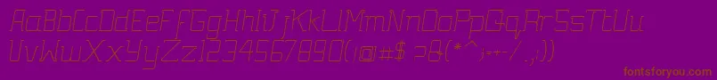 GutsyBoldItalic Font – Brown Fonts on Purple Background