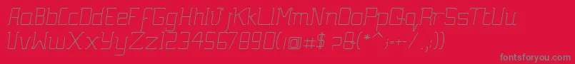 GutsyBoldItalic Font – Gray Fonts on Red Background