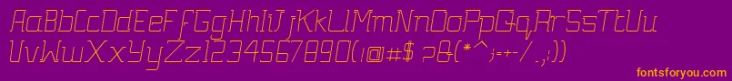 GutsyBoldItalic Font – Orange Fonts on Purple Background