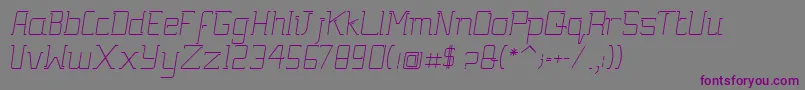 Шрифт GutsyBoldItalic – фиолетовые шрифты на сером фоне