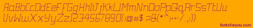 GutsyBoldItalic Font – Purple Fonts on Orange Background