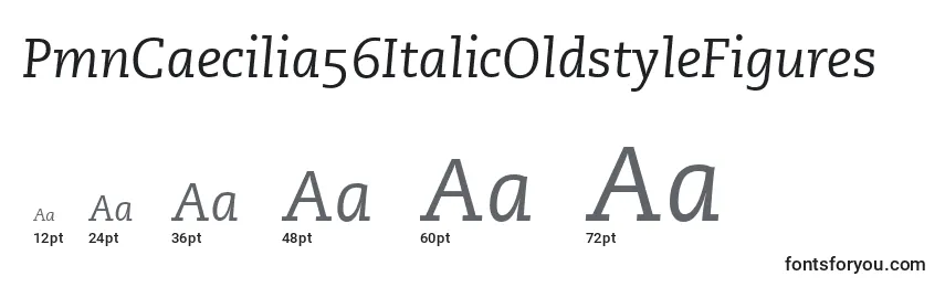 PmnCaecilia56ItalicOldstyleFigures Font Sizes