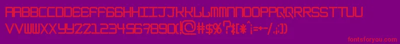 EpicenterBold Font – Red Fonts on Purple Background