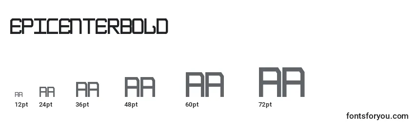 EpicenterBold Font Sizes