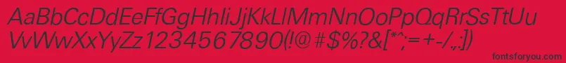 UltimateserialLightItalic Font – Black Fonts on Red Background