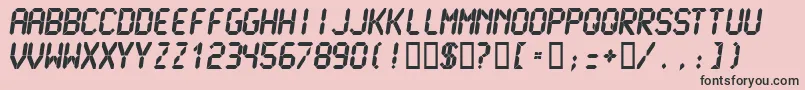 LcdmonoUltra Font – Black Fonts on Pink Background