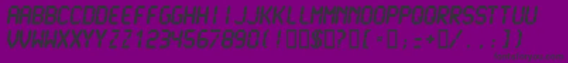 LcdmonoUltra Font – Black Fonts on Purple Background