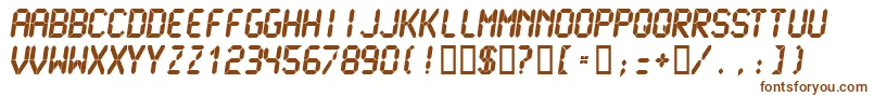 LcdmonoUltra Font – Brown Fonts on White Background