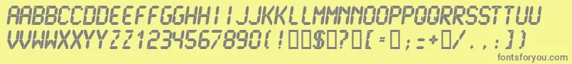 LcdmonoUltra Font – Gray Fonts on Yellow Background