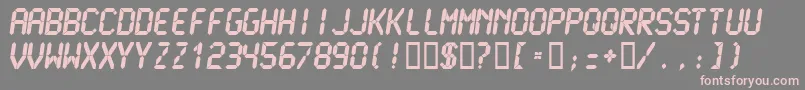 LcdmonoUltra Font – Pink Fonts on Gray Background