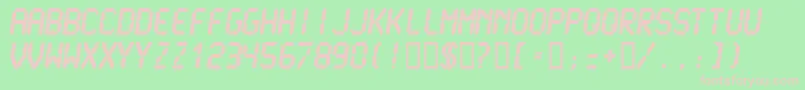 LcdmonoUltra Font – Pink Fonts on Green Background