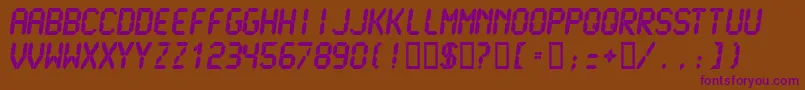 LcdmonoUltra Font – Purple Fonts on Brown Background