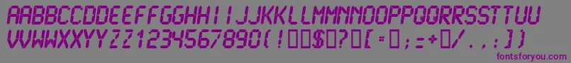 LcdmonoUltra Font – Purple Fonts on Gray Background