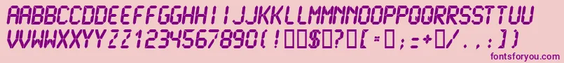 LcdmonoUltra Font – Purple Fonts on Pink Background