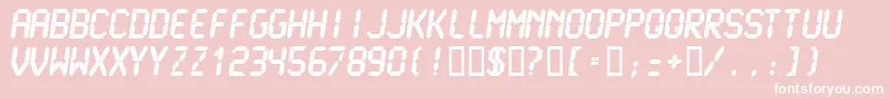 LcdmonoUltra Font – White Fonts on Pink Background