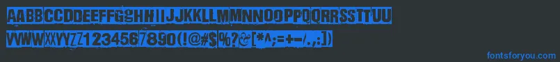 フォントDharmaPunk2 – 黒い背景に青い文字