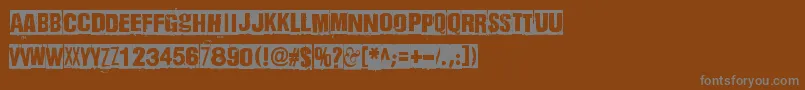 フォントDharmaPunk2 – 茶色の背景に灰色の文字