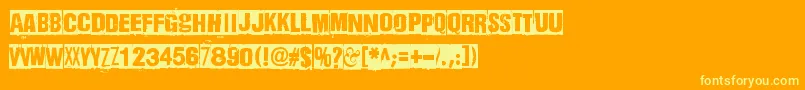 DharmaPunk2 Font – Yellow Fonts on Orange Background