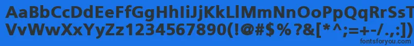 PfcatalogBlackUnicode Font – Black Fonts on Blue Background